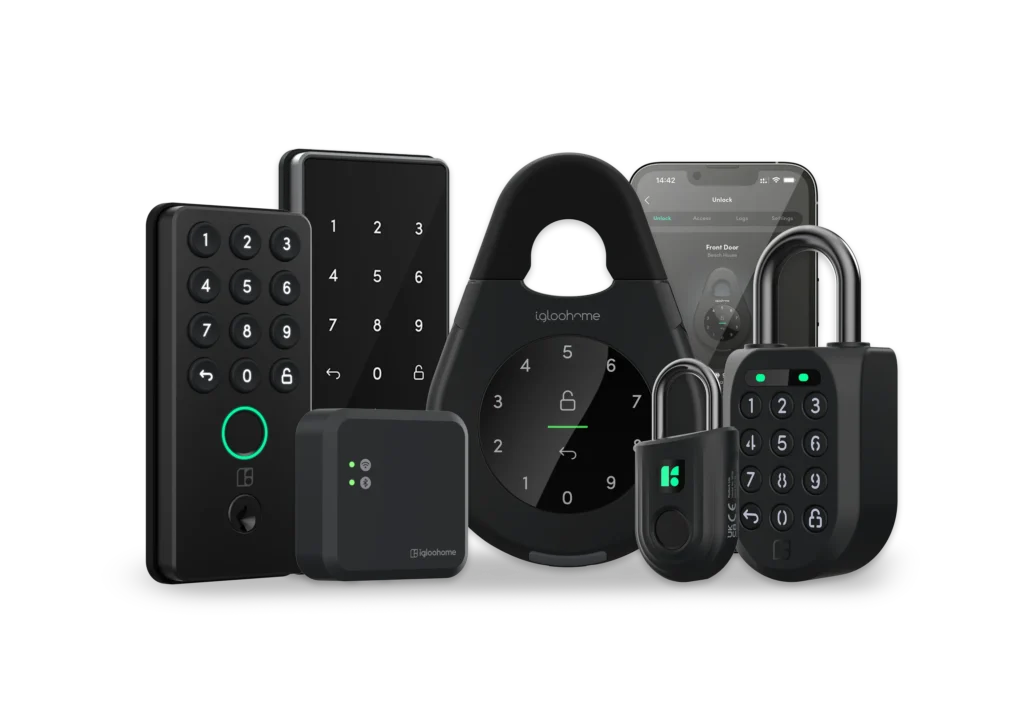 Close-up of a high-security best smart lock digital handle for commercial and rental properties.